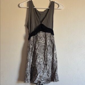 Black and grey snakeskin tank top